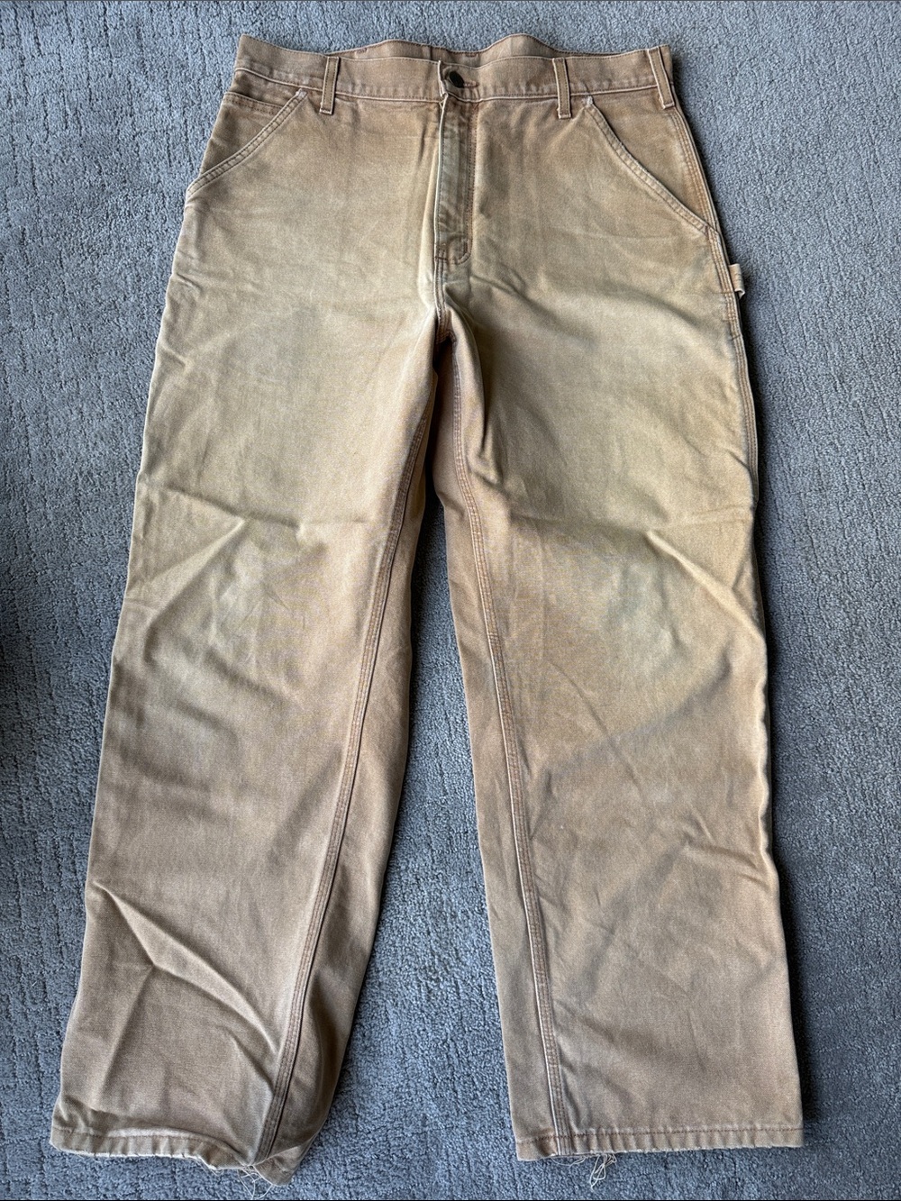 Carhartt 35x30 Men's Brown Canvas Work Pants